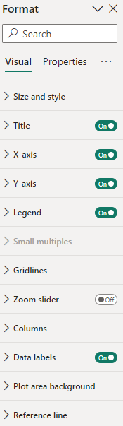 Column Chart Hundred Percent Stacked Settings.webp